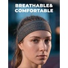 image:imageROCKBROS Pickleball Headband Ice Silk Elastic Cooling Sweatband for Men Women Running Gym Tennis SoccerBlue and Grey
