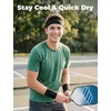 image:imageROCKBROS Pickleball Headband Ice Silk Elastic Cooling Sweatband for Men Women Running Gym Tennis SoccerGrey and Black