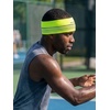 image:imageROCKBROS Pickleball Headband Thick Elastic Sweatband Striped Headband for Men Women Sports Hair Accessory Pickleball Accessories Gifts for Lovers Running Gym Soccer TennisFluorescent Yellow