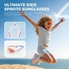 image:imageROCKBROS Polarized Kids Sunglasses Boys GirlsSports Cycling Glasses with Straps Baseball Softball Sunglasses Age 614Matte White