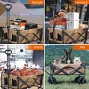 image:imageWagons Carts Foldable Cart with Wheels Collapsible Wagon for Grocery Shopping Garden Camping Beach Lightweight with 220BLS Capacity 120L Heavy Duty Utility150Lup to 180L