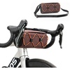 image:imageROCKBROS Bike Handlebar Bag Front Bike Bag for Storage 22L Bike Pouch with Shoulder Strap for Cycling Bicycle Accessories for Ebike E Scooter Road BikeBrown