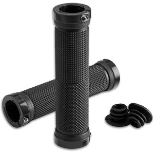 image:imageROCKBROS Bike Grips Single Lock on Mountain Bike Soft NonSlip Bike Handle Grips Fits for MTB Handle BarBlack