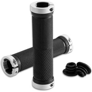 image:imageROCKBROS Bike Grips Single Lock on Mountain Bike Soft NonSlip Bike Handle Grips Fits for MTB Handle BarWhite