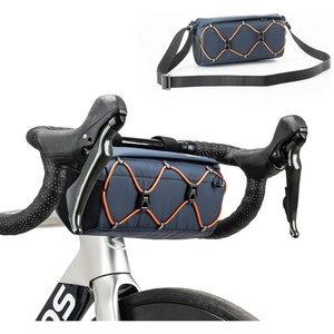 image:imageROCKBROS Bike Handlebar Bag Front Bike Bag for Storage 22L Bike Pouch with Shoulder Strap for Cycling Bicycle Accessories for Ebike E Scooter Road BikeBlue