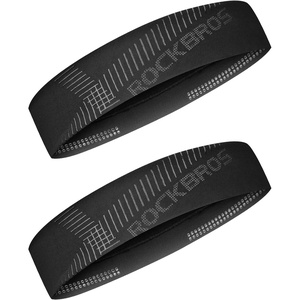 image:imageROCKBROS Pickleball Headband Ice Silk Elastic Cooling Sweatband for Men Women Running Gym Tennis SoccerBlack and Black