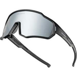 image:imageROCKBROS Polarized Kids Sunglasses Boys GirlsSports Cycling Glasses with Straps Baseball Softball Sunglasses Age 614Matte Black