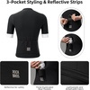 image:imageROCKBROS Cycling Jersey Men Short Sleeve Bike Shirt Breathable QuickDrying HighElastic Road Mountain Bike Jersey