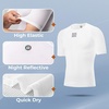 image:imageROCKBROS Mens Cycling Jersey 3D Mesh Compression Shirts Quick Dry Short Sleeve Base Layer for Road amp Mountain Biking White