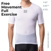 image:imageROCKBROS Mens Cycling Jersey 3D Mesh Compression Shirts Quick Dry Short Sleeve Base Layer for Road amp Mountain Biking White