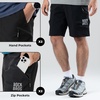 image:imageROCKBROS Mens Mountain Bike Shorts Lightweight MTB Shorts with Secure Zipper Pockets Casual Cycling Hiking ShortsBlack