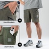image:imageROCKBROS Mens Mountain Bike Shorts Lightweight MTB Shorts with Secure Zipper Pockets Casual Cycling Hiking ShortsGreen