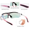 image:imageROCKBROS Photochromic Sports Sunglasses Mens Pickleball Glasses Cycling Glasses MTB Sunglasses with Removable Elasctic BandPink