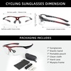 image:imageROCKBROS Photochromic Sports Sunglasses Mens Pickleball Glasses Cycling Glasses MTB Sunglasses with Removable Elasctic BandRed