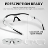image:imageROCKBROS Photochromic Sports Sunglasses Mens Pickleball Glasses Cycling Glasses MTB Sunglasses with Removable Elasctic BandWhite