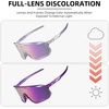 image:imageROCKBROS Photochromic Sunglasses for Men WomenUV400 Protection Cycling GlassesMTB Cycling Sports Sunglasses3 LensesPhotochromicdeep Purple