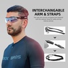 image:imageROCKBROS Pickleball Glasses for Men Women Photochromic Sports Sunglasses UV400 Protection Interchangeable StrapBlack