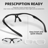 image:imageROCKBROS Pickleball Glasses for Men Women Photochromic Sports Sunglasses UV400 Protection Interchangeable StrapBlack