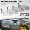 image:imageROCKBROS Pickleball Glasses for Men Women Photochromic Sports Sunglasses UV400 Protection Interchangeable StrapBlack