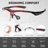 image:imageROCKBROS Pickleball Glasses for Men Women Photochromic Sports Sunglasses UV400 Protection Interchangeable StrapRed