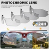 image:imageROCKBROS Pickleball Glasses for Men Women Photochromic Sports Sunglasses UV400 Protection Interchangeable StrapRed