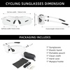 image:imageROCKBROS Pickleball Glasses for Men Women Photochromic Sports Sunglasses UV400 Protection Interchangeable StrapWhite