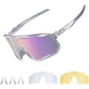image:imageROCKBROS Photochromic Sunglasses for Men WomenUV400 Protection Cycling GlassesMTB Cycling Sports Sunglasses3 LensesPhotochromicdeep Purple