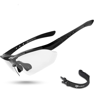 image:imageROCKBROS Photochromic Sports Sunglasses Mens Pickleball Glasses Cycling Glasses MTB Sunglasses with Removable Elasctic BandBlack