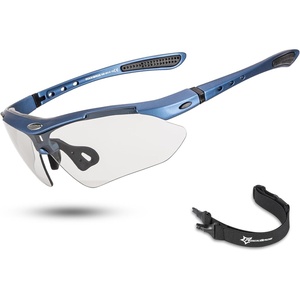 image:imageROCKBROS Photochromic Sports Sunglasses Mens Pickleball Glasses Cycling Glasses MTB Sunglasses with Removable Elasctic BandBlue