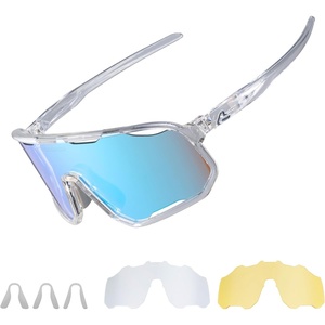 image:imageROCKBROS Photochromic Sunglasses for Men WomenUV400 Protection Cycling GlassesMTB Cycling Sports Sunglasses3 LensesPhotochromicice Blue