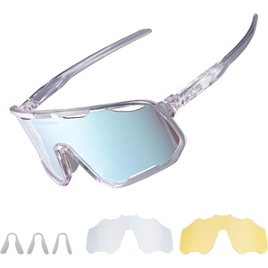 image:imageROCKBROS Photochromic Sunglasses for Men WomenUV400 Protection Cycling GlassesMTB Cycling Sports Sunglasses3 LensesPhotochromiclight Grey