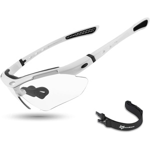 image:imageROCKBROS Pickleball Glasses for Men Women Photochromic Sports Sunglasses UV400 Protection Interchangeable StrapWhite