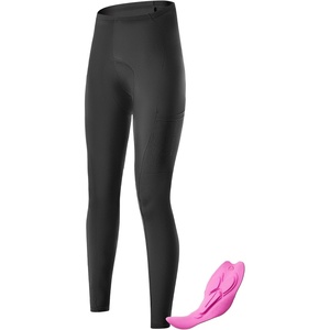 image:imageROCKBROS Womens Cycling Pants 3D Padded Bike Pants Elastic Waist NonSlip Breathable Tights Pocket Mountain Road Bike