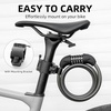image:imageROCKBROS 5Digit 4 Feet Long Bike Lock Cable Combination with Mounting Bracket Resettable Password Weatherproof AntiTheft Cable Lock for Bicycle Motorcycle Electric Scooter Gate Fence