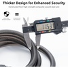 image:imageROCKBROS 5Digit 4 Feet Long Bike Lock Cable Combination with Mounting Bracket Resettable Password Weatherproof AntiTheft Cable Lock for Bicycle Motorcycle Electric Scooter Gate Fence