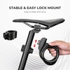 image:imageROCKBROS Bike Cable Lock with Keys 36ft AntiTheft Bicycle Lock with Mount 045inch Thickened Steel Cable OneTouch Quick Lock for Bike Ebike Scooter Motorcycle