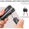 image:imageROCKBROS Bike Cable Lock with Keys 36ft AntiTheft Bicycle Lock with Mount 045inch Thickened Steel Cable OneTouch Quick Lock for Bike Ebike Scooter Motorcycle