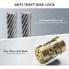image:imageROCKBROS Bike Cable Lock with Keys 36ft AntiTheft Bicycle Lock with Mount 045inch Thickened Steel Cable OneTouch Quick Lock for Bike Ebike Scooter Motorcycle