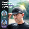 image:imageROCKBROS Cycling Cap Cooling Skull Cap Helmet Liner with Sun Visor Sun Protection Running Bike Hat for Men WomenWhite and Bluepurple Ombre