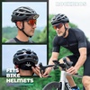 image:imageROCKBROS Cycling Cap Cooling Skull Cap Helmet Liner with Sun Visor Sun Protection Running Bike Hat for Men WomenWhite and Bluepurple Ombre