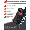 image:imageROCKBROS Folding Bike Lock 120cm4724inch with 2 Keys Bike Locks E Bicycle Non Theft Heavy Duty Electric Scooter Lock for Ebike Motorcycle E Bicycle