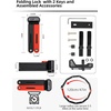 image:imageROCKBROS Folding Bike Lock 120cm4724inch with 2 Keys Bike Locks E Bicycle Non Theft Heavy Duty Electric Scooter Lock for Ebike Motorcycle E Bicycle
