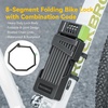 image:imageROCKBROS Folding Bike Lock Combination with Mount Bracket Kit 4Digit Combo for Bicycles Heavy Duty AntiTheft AntiCut Bicycle Lock394ft 120cm Length x 034 in 853 mm