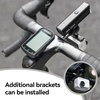 image:imageROCKBROS Headset Computer Mount Lightweight Aluminum Bike Computer Mount Centered View Adjustable AntiLoss Ready Compatible with Garmin amp Mainstream Watch Tables