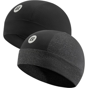 image:imageROCKBROS Cooling Skull Caps for Men WomenHard Hat Liner Helmet Liner Cycling Cap Motorcycle Sweat Wicking Head Wrap 2 PacksBlack Hemp Gray 2 Packs
