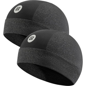 image:imageROCKBROS Cooling Skull Caps for Men WomenHard Hat Liner Helmet Liner Cycling Cap Motorcycle Sweat Wicking Head Wrap 2 PacksHemp Gray 2packs