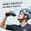 image:imageROCKBROS Bike Water Bottle 2 Pack 20oz Lightweight Plastic Sports Water Bottle BPA Free Spill Proof Water Bottle Squeeze Leak Proof Water Bottle for Cycling Gym Workout Hiking TravelGradual Gray White