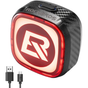 image:imageROCKBROS Bike Tail Light SmartTypeC 400mAh Batteryamp Adjustable AngleDual Mounting Bicycle Rear LightsIPX5 WaterproofCycling Safety Taillight Accessories for Men Women KidsStandard Logo