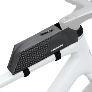 image:imageROCKBROS 06L Top Tube Bike Bag Waterproof Bike Frame Bag 217Inch Slim Aerodynamic Design Top Tube Bag Lightweight Portable Bike Storage Bag 3Point Secure Strap Mount for MTB Road Bike