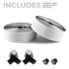 image:imageROCKBROS Bike Handlebar Tape for Road Bike Grip Tape Bicycle Handlebar Grip Tape Wraps Set of 2GreenWhite on Black
